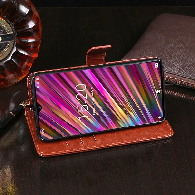 Чехол для Umidigi F1 Play 6 3 дюйма роскошный флип чехол из искусственной кожи кожаный с