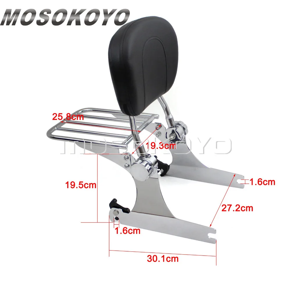 For Harley Dyna Super Glide FXD FXDC FXDL FXDX 2002-2005 Motorcycle Detachable Adjustable Sissy Bar Backrest Luggage Rack | Автомобили и