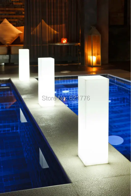 D30*H192 CM HOT!LED square light tower rechargeable Floor lamp colonne lumineuse led block colorful column | Лампы и освещение