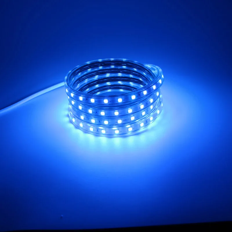 Светодиодная лента 220 В SMD 5050 60 л/м 1 м 2 3 4 5 6 7 8 9 10 с европейской штепсельной вилкой