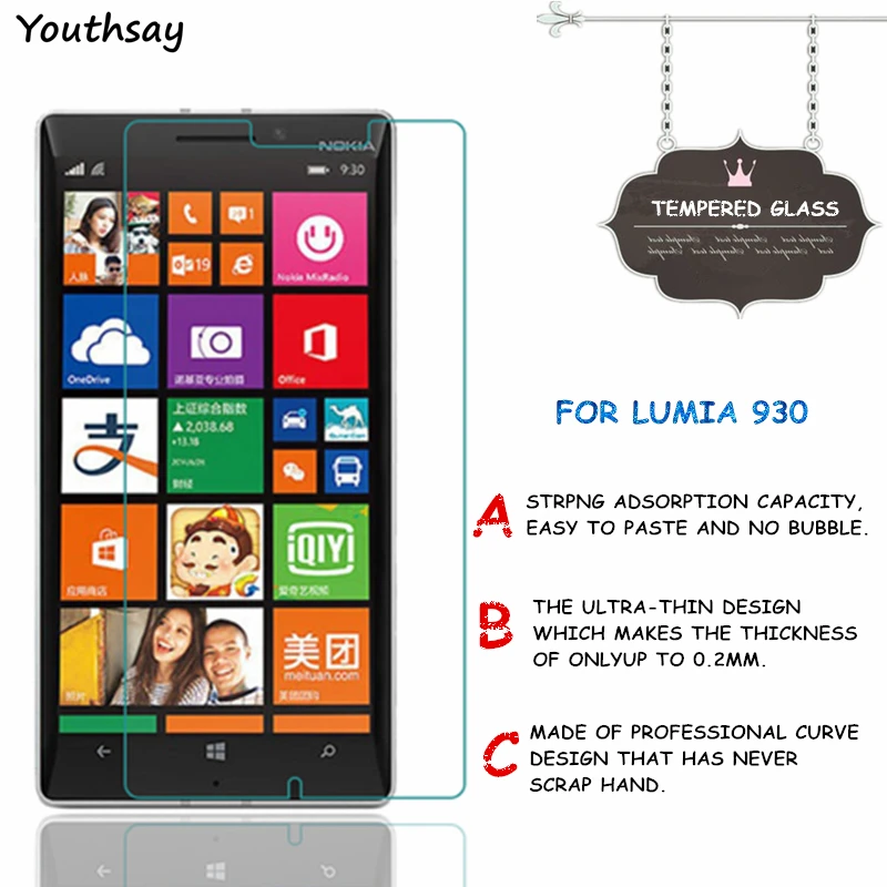 2 шт для стекла Nokia Lumia 930 закаленное стекло защиты экрана пленка N930 Youthsay|for glass|glass