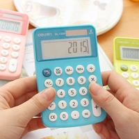 1 pcpack fashion candy color portable handy dual power plastic 8 digital calculator for school stationery office finance