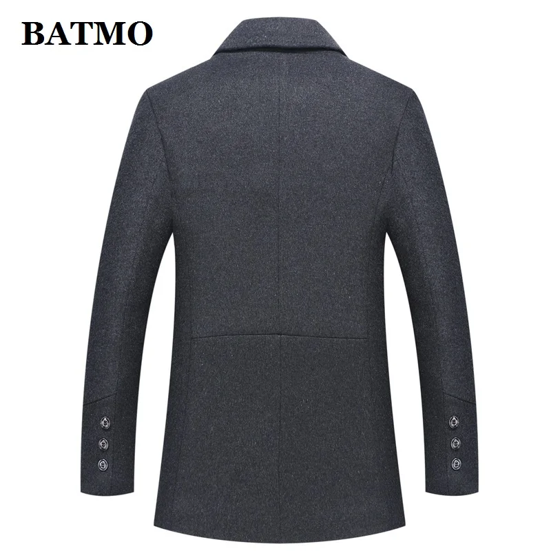 BATMO Новое поступление зимние высококачественные шерстяные толстые тренчи мужские, мужские зимние уплотненные парки, большие размеры M-4XL 1659