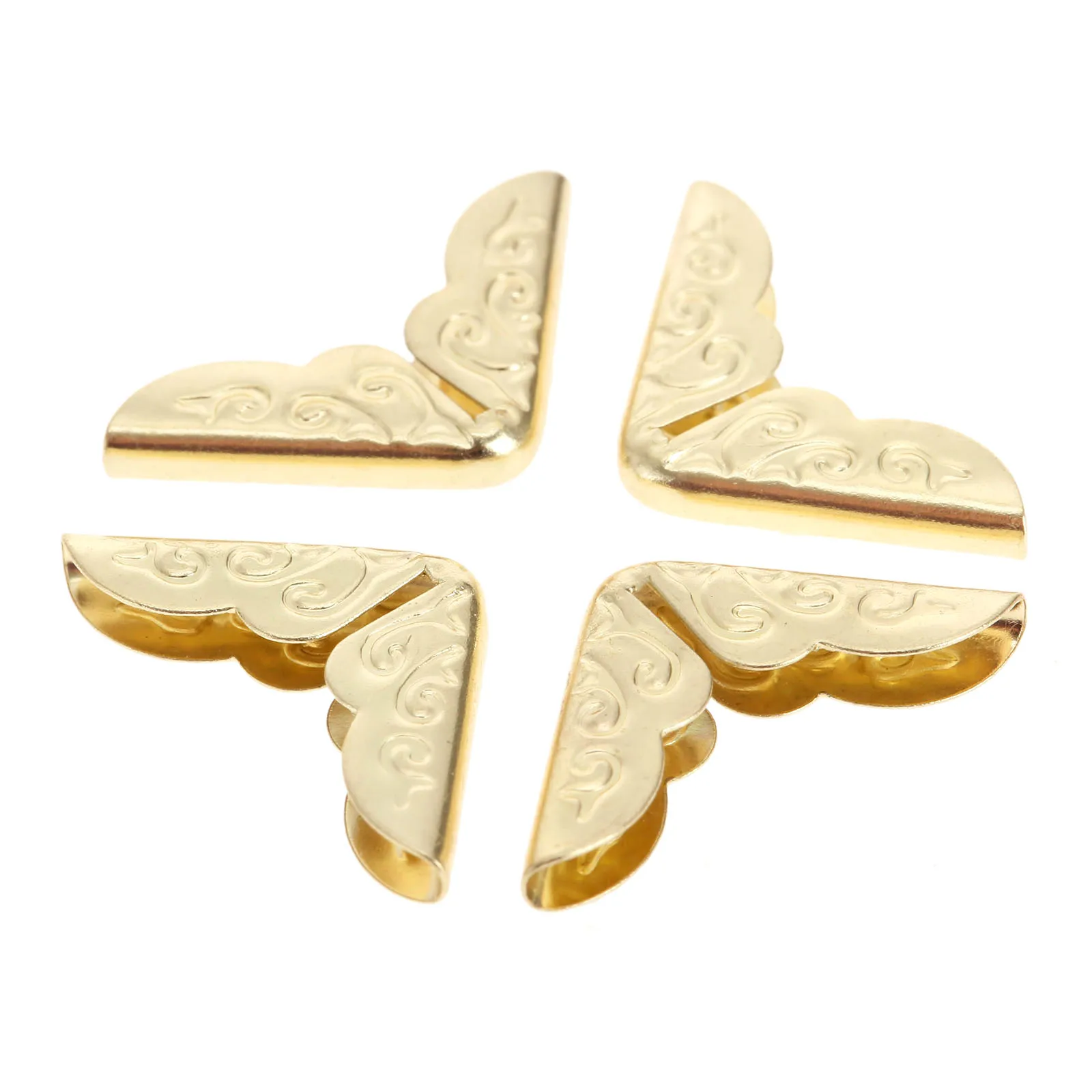 100 шт золотой деревянный ящик железный Скрапбукинг альбомы угловой кронштейн