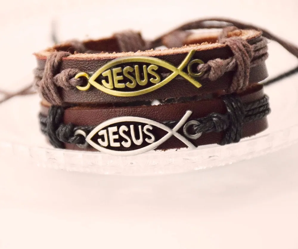 I love jesus браслет религиозный церковный подарок крутой ювелирный орнамент