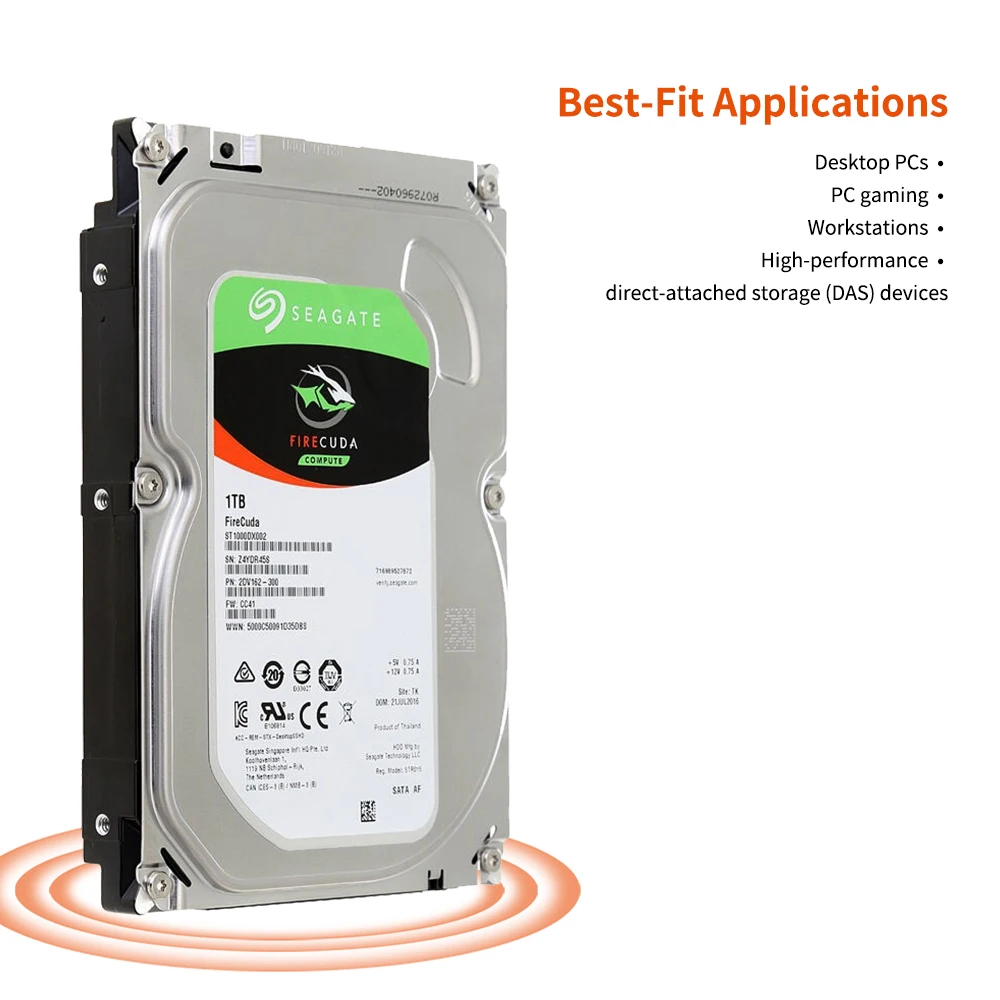 Seagate 1 ТБ Настольный Гибридный внутренний жесткий диск 3 5 &quot7200 об/мин SATA 6 ГБ/сек. 64