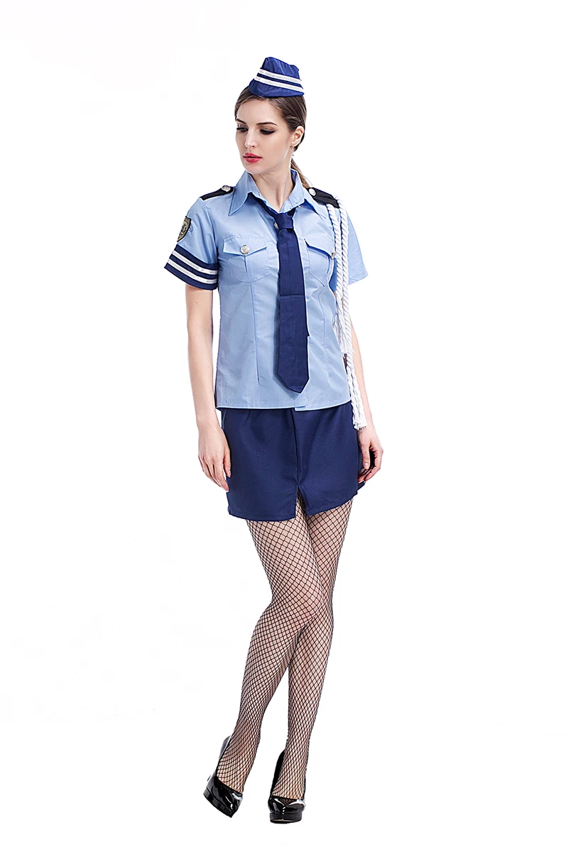 Женский костюм для взрослых сексуальный полиции модный косплея копов школьная