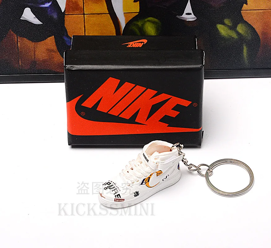 Дропшиппинг aj1 offwhite chicago doll аксессуар брелки Air Jordan 1 3D мини-кроссовки