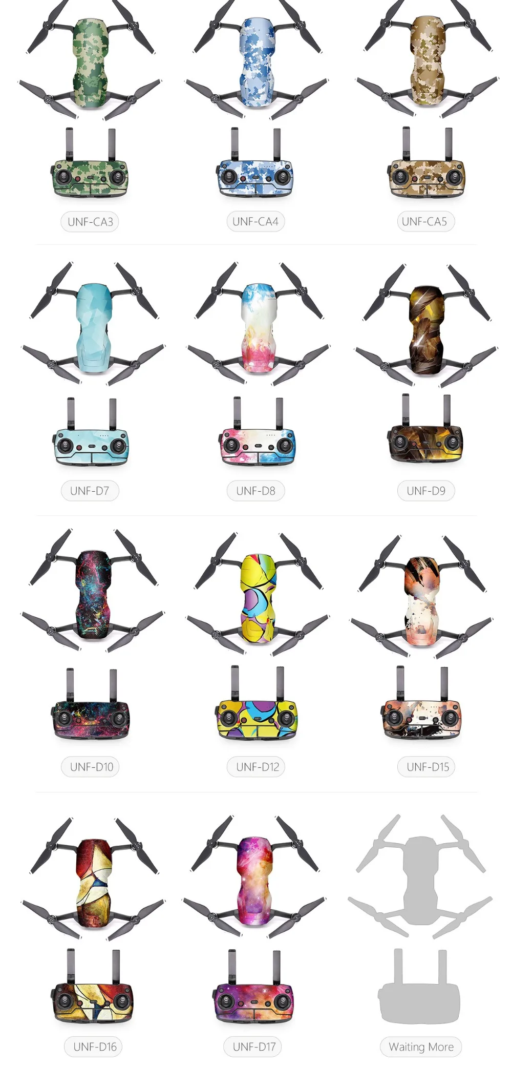 PGYTECH Дрон наклейки водонепроницаемый кожный наклейки для DJI Mavic Air Drone тела наклейки аксессуары