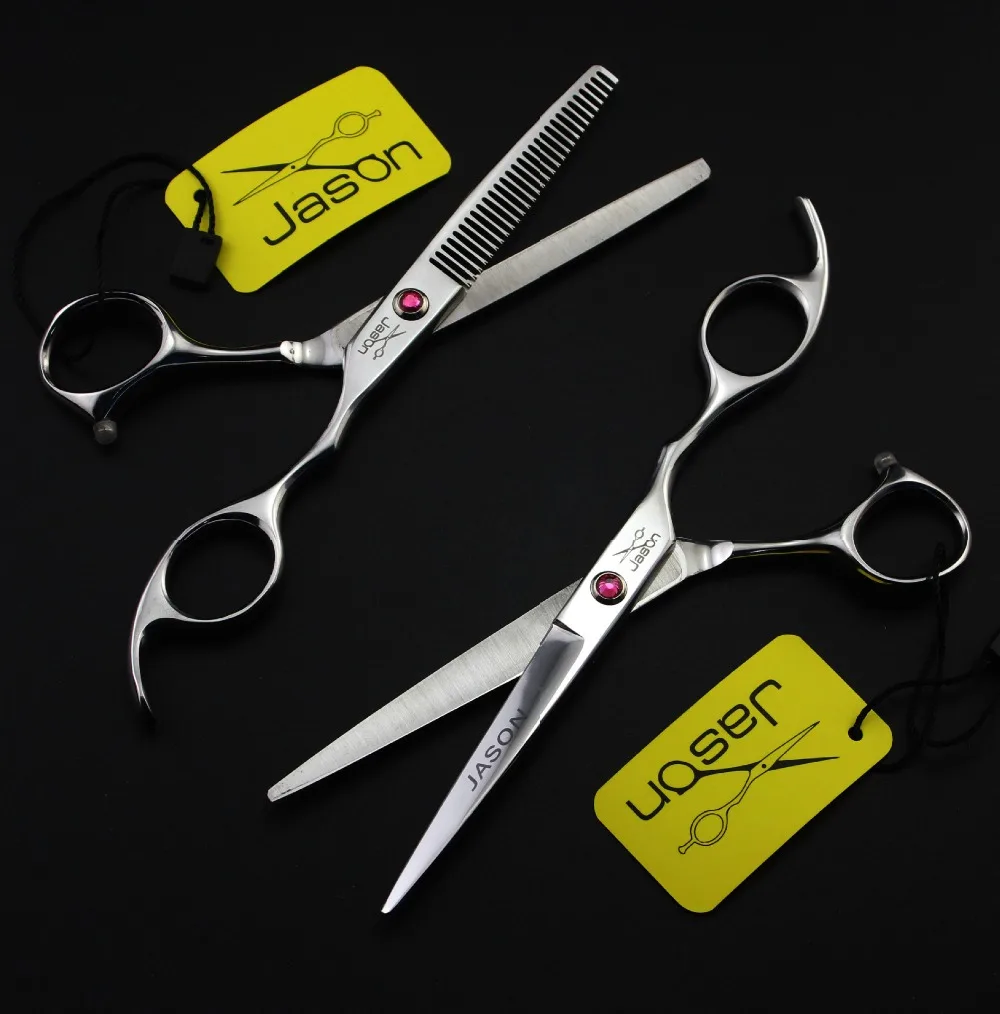 

5.5 inch Brand Jason TOP GRADE Hairdressing Scissors JP 440C Cutting Scissors Thinning Shears Professional Human Hair Scissors