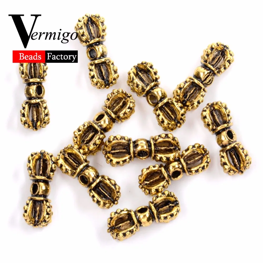 7x15mm Plated Gold Tibetan Beads Accessories For Women Men Making Jewerly Diy Bracelet Necklace Charm 20pcs/lot Wholesale | Украшения и