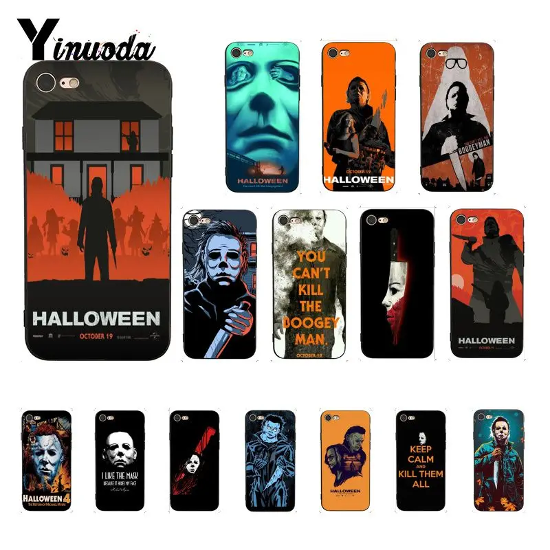 Yinuoda Michael Myers Хэллоуин 2018 фильмы мягкий силиконовый черный чехол для телефона iPhone X
