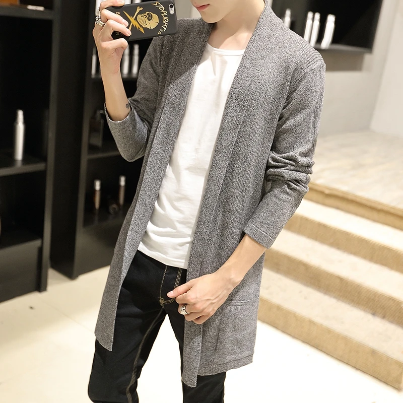 

Spring male plus size men sweater cardigan V-neck autumn long sleeve slim mantissas fashion long jersey