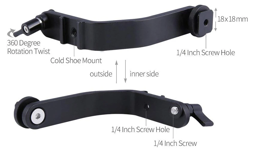 Feelworld Наклонный рычаг Leightweight алюминиевый дизайн для F5 FW568 S55 F570 F6 DSLR камера полевой монитор стабилизатор карданный кран установка