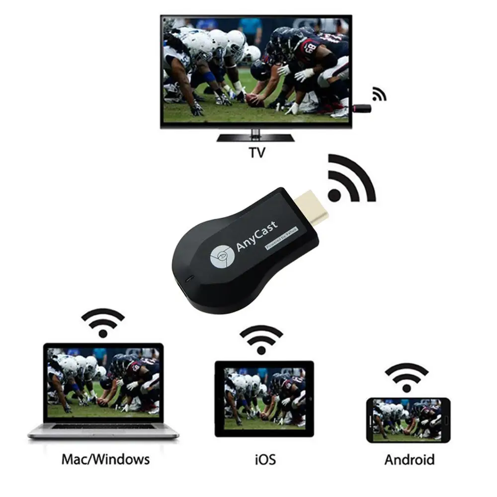 AnyCast M9 Plus 1080P беспроводной RK3036 ТВ-палка WiFi Дисплей ключ HDMI приемник медиа тв-палка DLNA Airplay Miracast