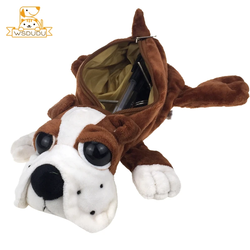 Kawaii SharPei пенал для карандашей милый плюшевый чехол с животными игрушки Собака