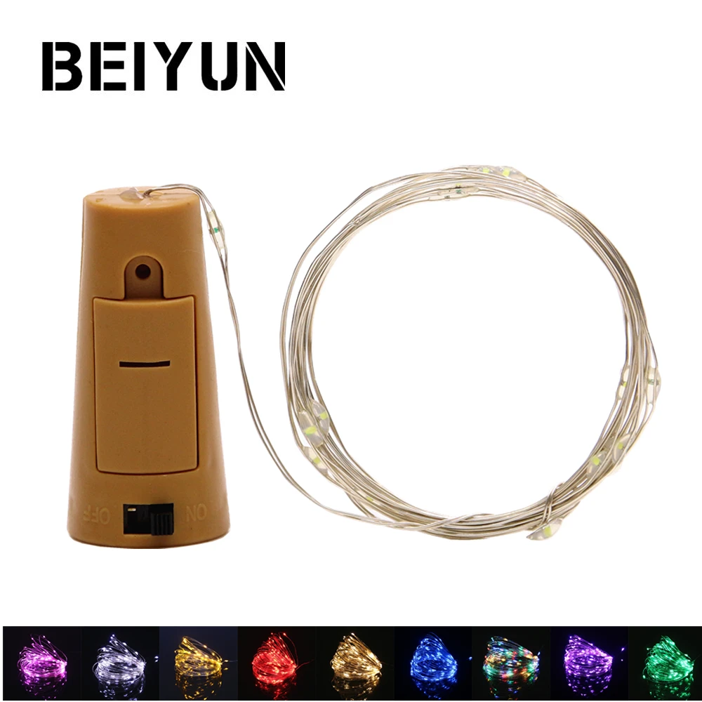 Светодио дный 2 м 20 LED Silver Wire водостойкие светодиодные струсветодио гирлянды для