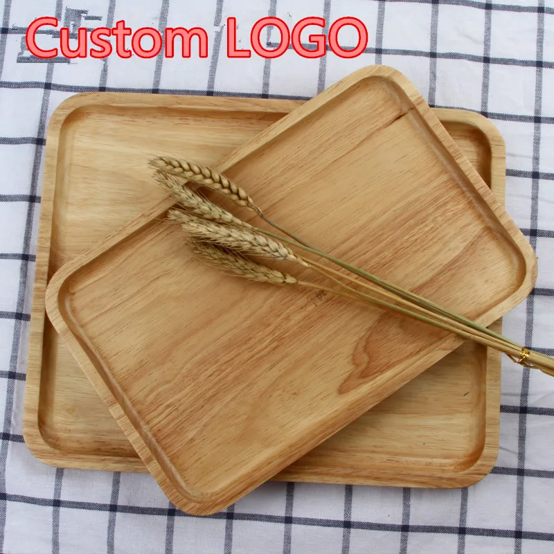 Прямоугольная деревянная обеденная тарелка для вечеринок сервировочный поднос