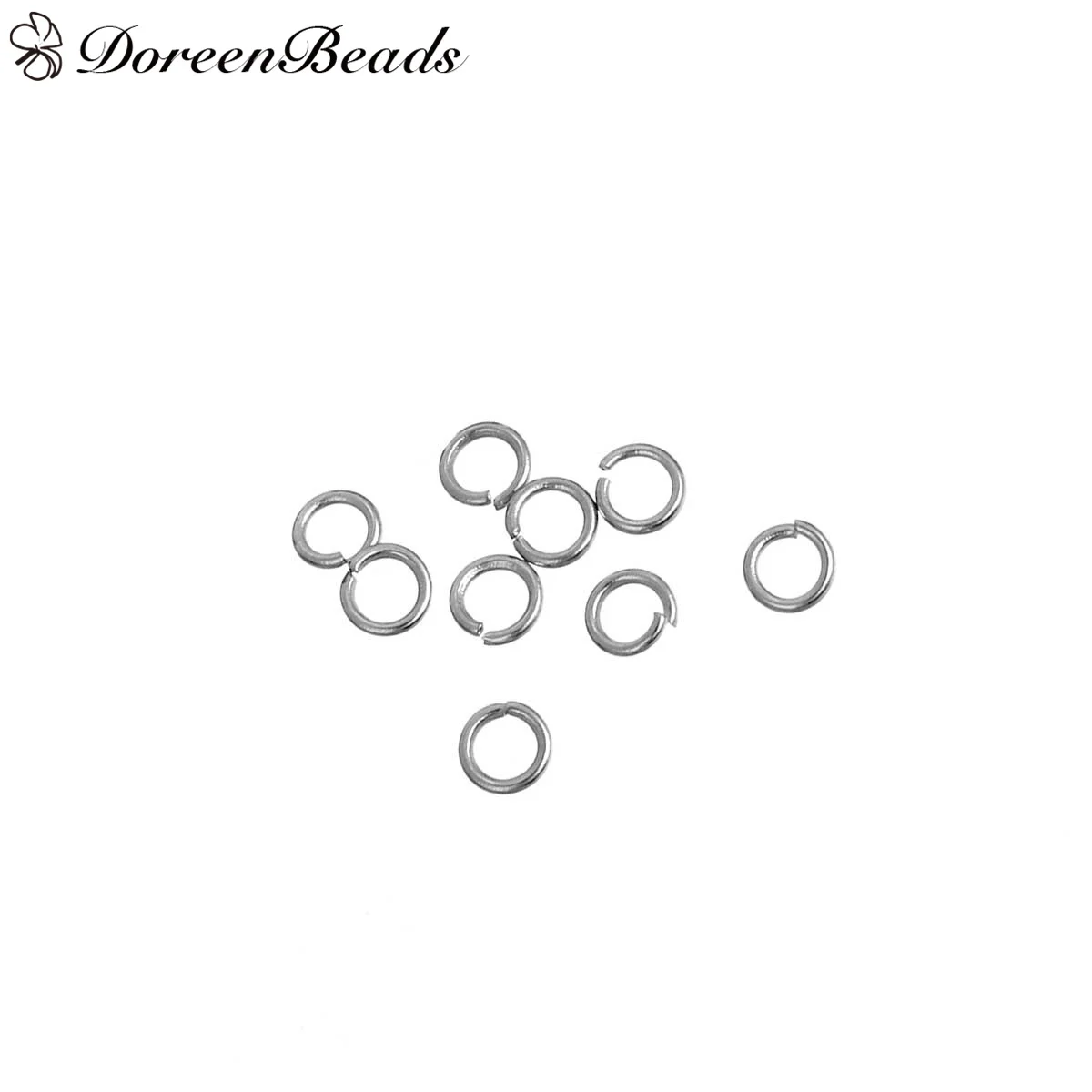 DoreenBeads 304 открытые переходные кольца из нержавеющей стали фурнитура круглые