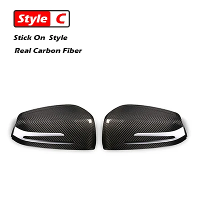 Stick On carbon C Крышка для зеркала из углеродного волокна для Mercedes-Benz A B C E S CLA CLS GLA класс углеродного волокна заднего вида крышки W204 W176 W117 W218 W212 W207 - Цвет: Stick On carbon C