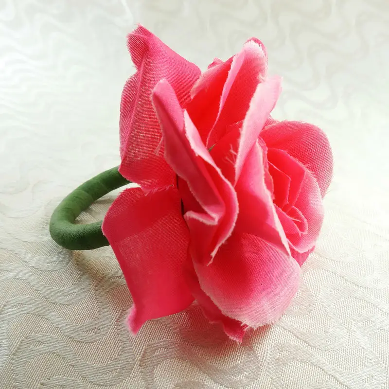 

rose napkin ring, wedding napkin holder