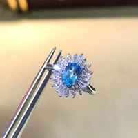 sky blue topaz rings real 925 sterling silver jewelry colorful gemstone rings for women gifts fine jewelry