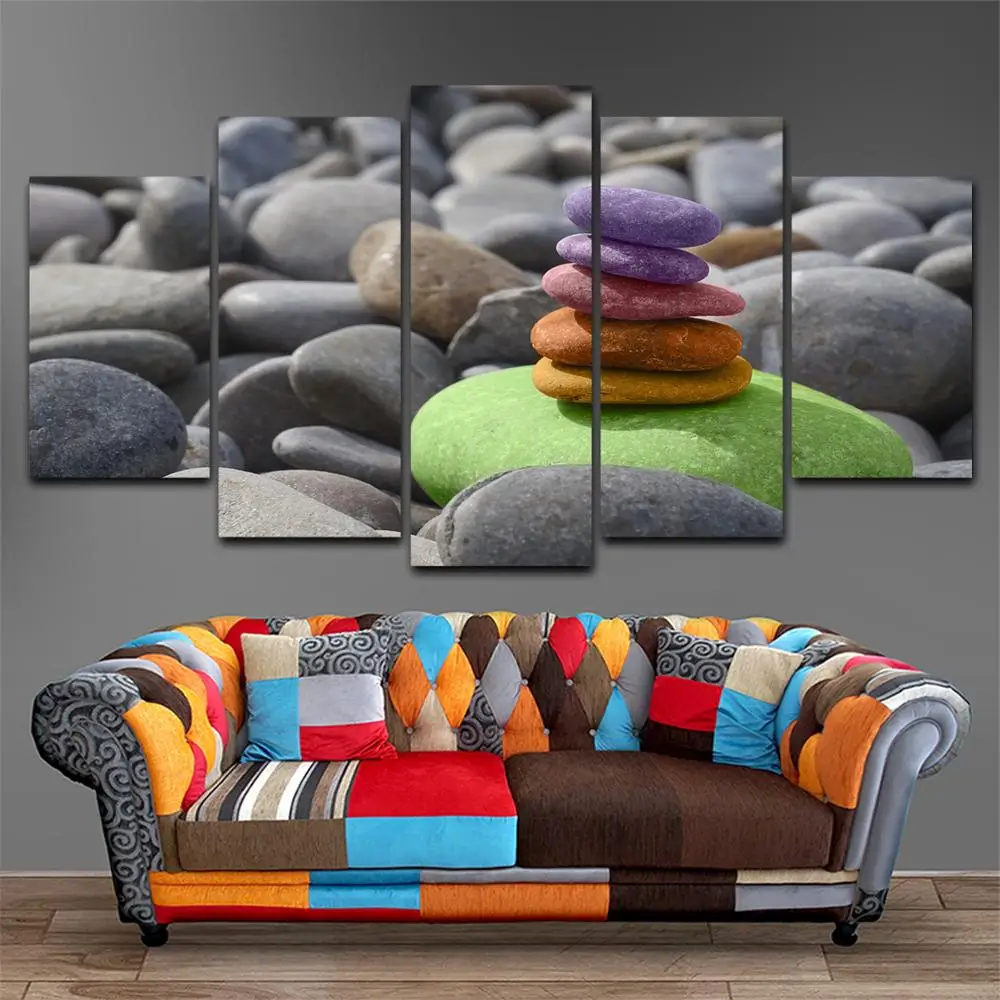 

Drop shipping 5 Panel Wall Art Pictures Canvas Painting abstract canvas poster painting decoration for living room LW249