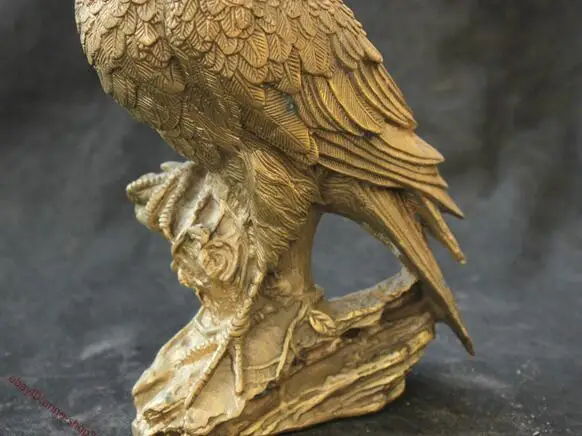 Китайская культура медная Бронзовая статуя птица goshawk Сова Орел скульптура