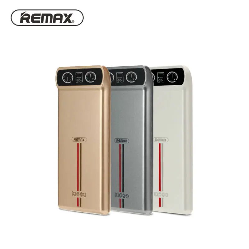 Remax 10000 мАч Внешний аккумулятор 2USB светодиодный внешний портативный зарядное