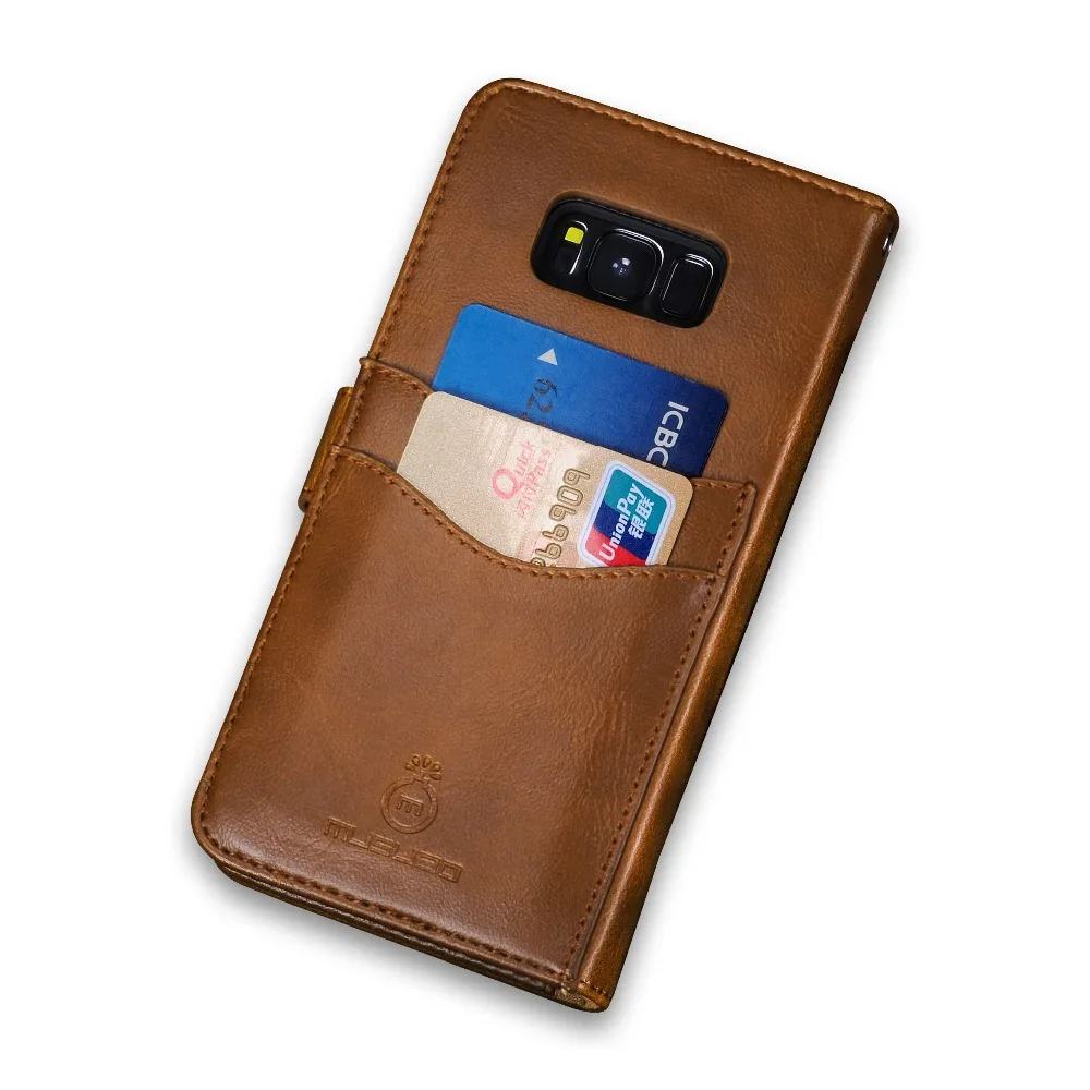 Роскошный кожаный чехол MUSUBO для телефона Samsung Galaxy S8 plus S7 S7plus съемный кошелек