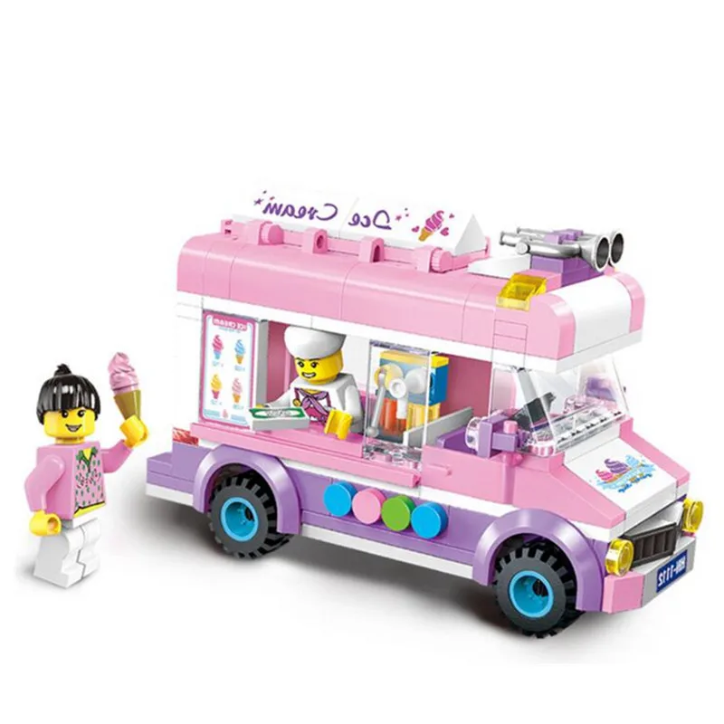 Новые Детские весело 213 шт. Legoings город мороженое автомобиль ABS модель