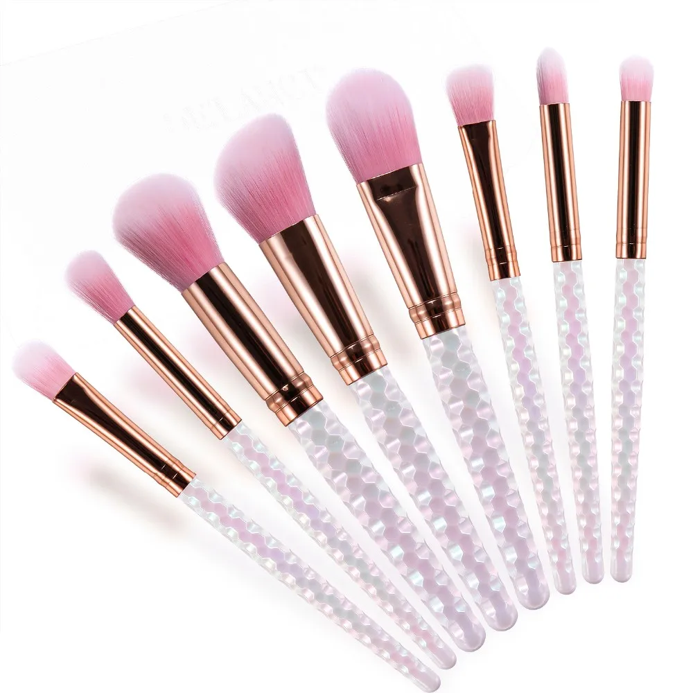 8Pcs/Set Make Brushes Portable Colorful Handle Foundation Powder Eye Shadow Makeup Set Maquiagem Beauty Tools | Красота и здоровье