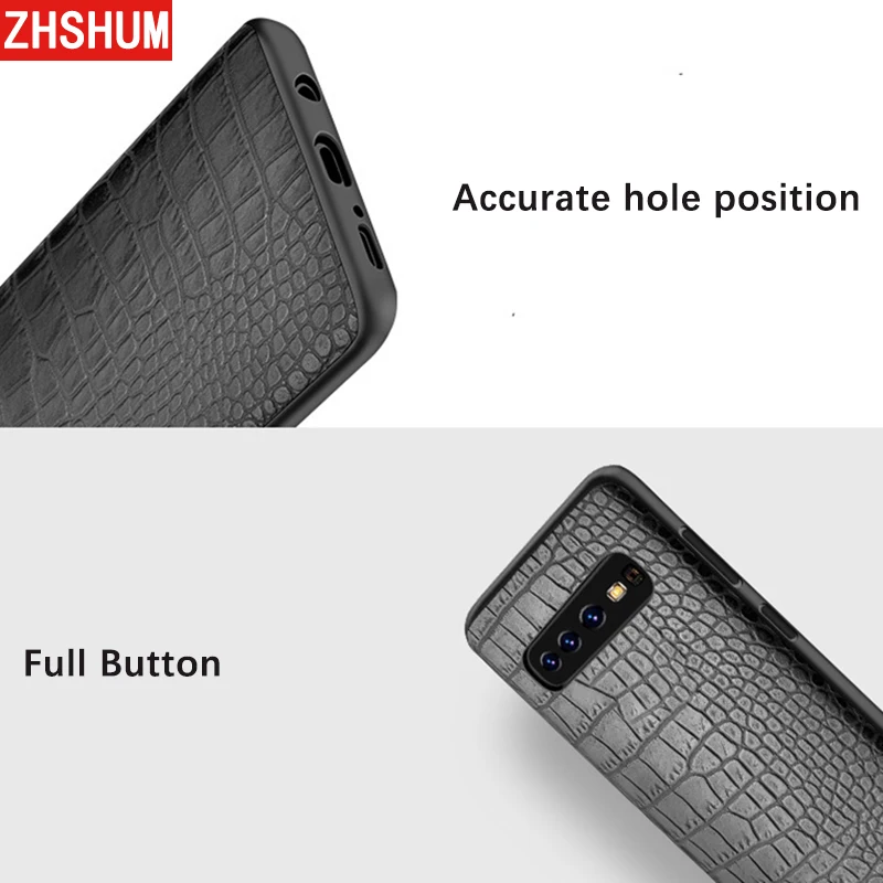 Luxury PU Leather Case For Samsung Galaxy S10 S10e Plus S9 Crocodile Pattern Soft Back Cover for Note 9 8 S8 plus+ S |