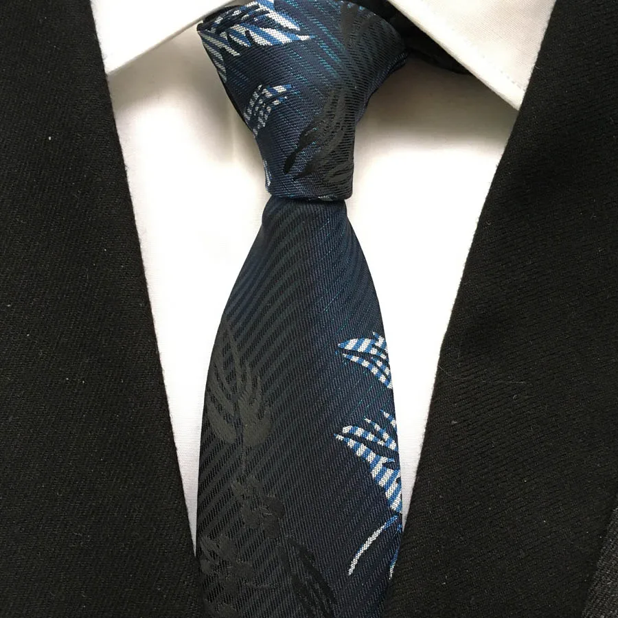 

Designer's Skinny Tie Top Personality Necktie Green Flower Leaf Patterned Cravates Free Shipping