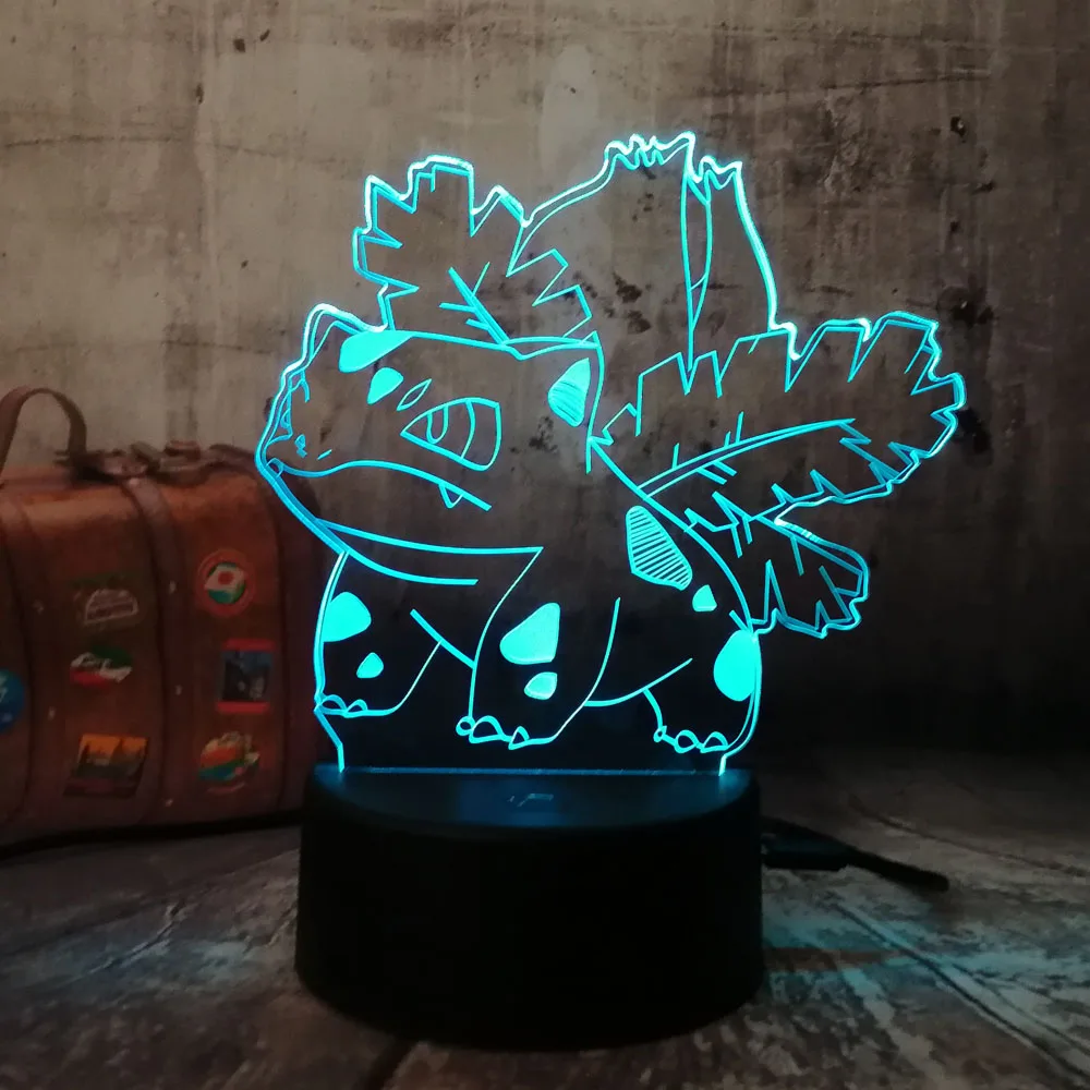 Детская игрушечная лампа Lamparas de mesa infantil Покемон 7 цветов 3D аниме животное лягушка