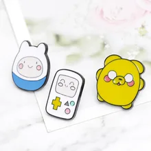 3 шт Время приключений BMO Финн Джейк мультфильм Значки мешочек