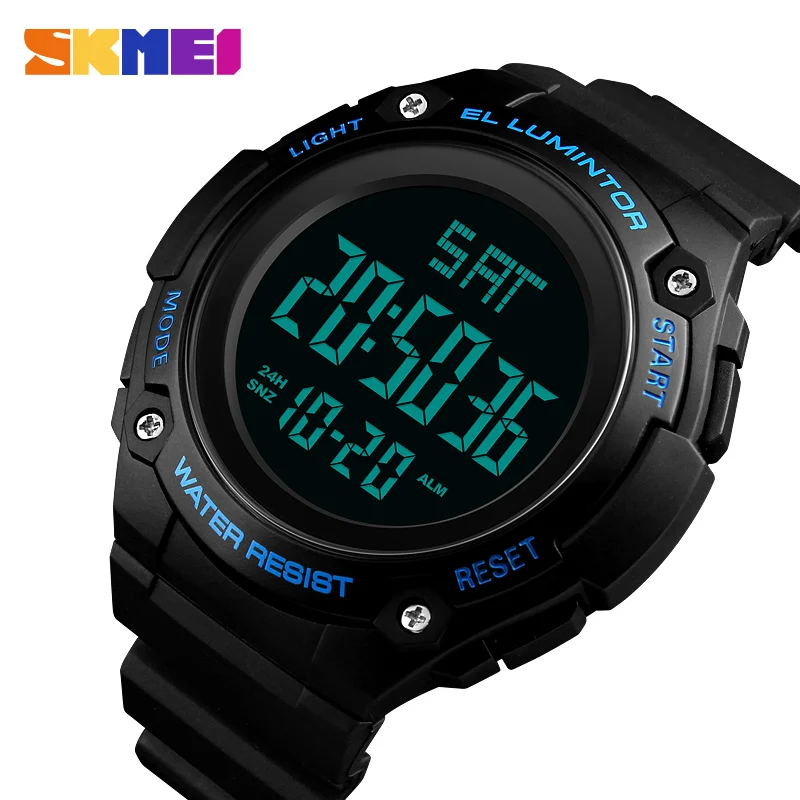 SKMEI Digital Watch Mens Watches Fashion Outdoor Sports Electronic LED Clock Male Waterproof Casual Military Men Wrist New | Наручные