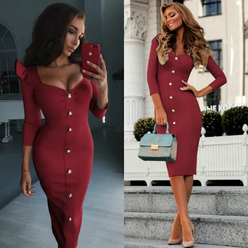 Voceelinda 2019 весеннее женское сексуальное длинное платье с v образным вырезом