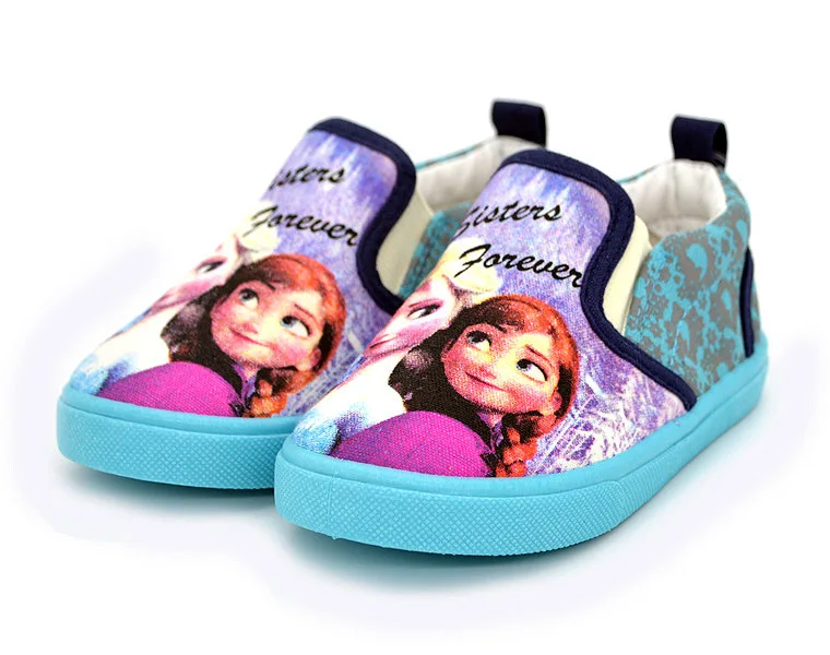 Disney children's frozen princess shoes girls new princess soft cartoon canvas shoes casual shoes non-slip