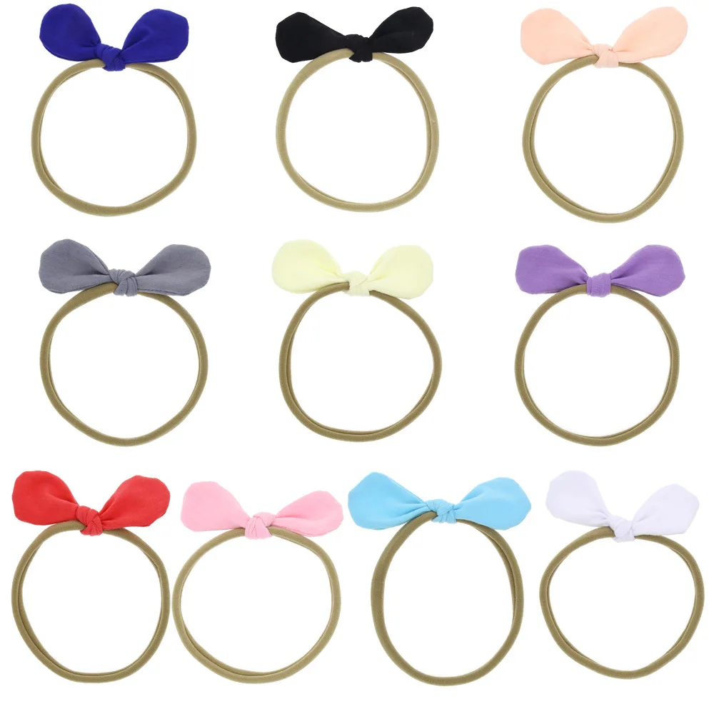 20 PCS/lot Knot Rabbit Ear Nylon Headband for Hair Accessories |