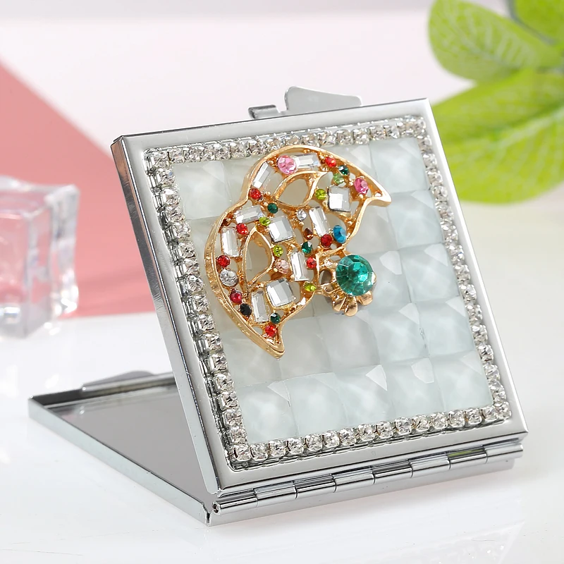 mini beauty makeup compact pocket mirror wedding party bridesmaid girl friend gift souvenir bling colorful crystal sexy mask | Дом и сад