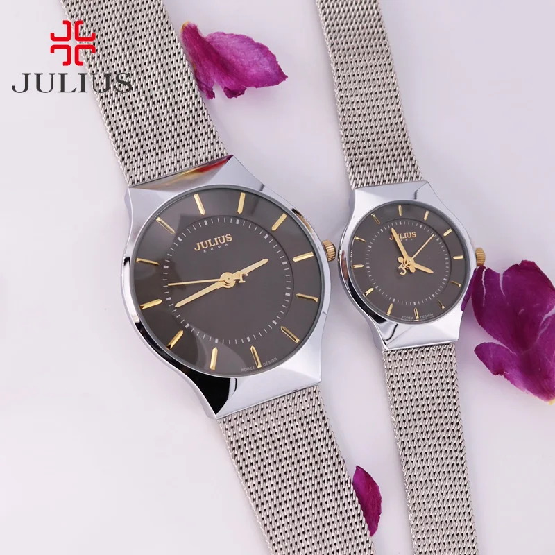 Часы наручные Julius мужские ультратонкие кварцевые классические деловые из