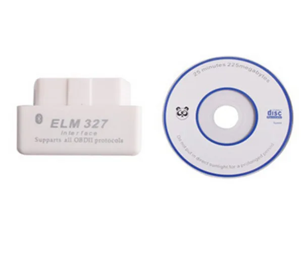 Белый Мини Автомобильный диагностический сканер ELM327 V2.1 Bluetooth OBD Расширенный OBDII