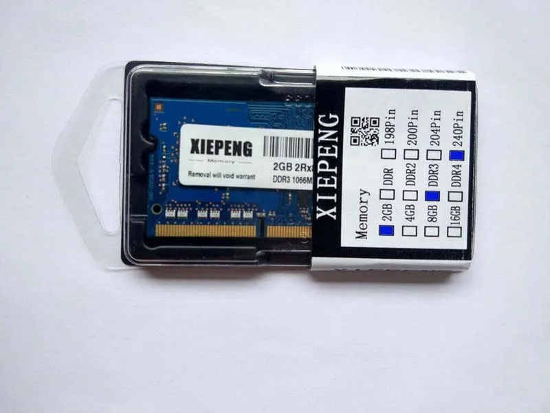 Оперативная память для ноутбука 2Rx8 2 Гб 1066 МГц DDR3 4 2G pc3 8500 204 PIN SODIMM|Оперативная