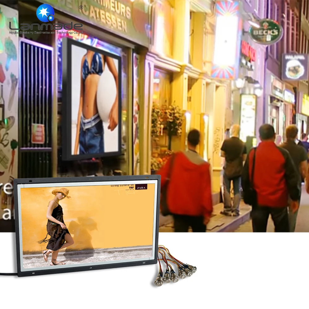 Внешняя кнопка 18 5 ''со скидкой настенный панелинг 1080p 12v dc lcd tv vhs usb video player circuit