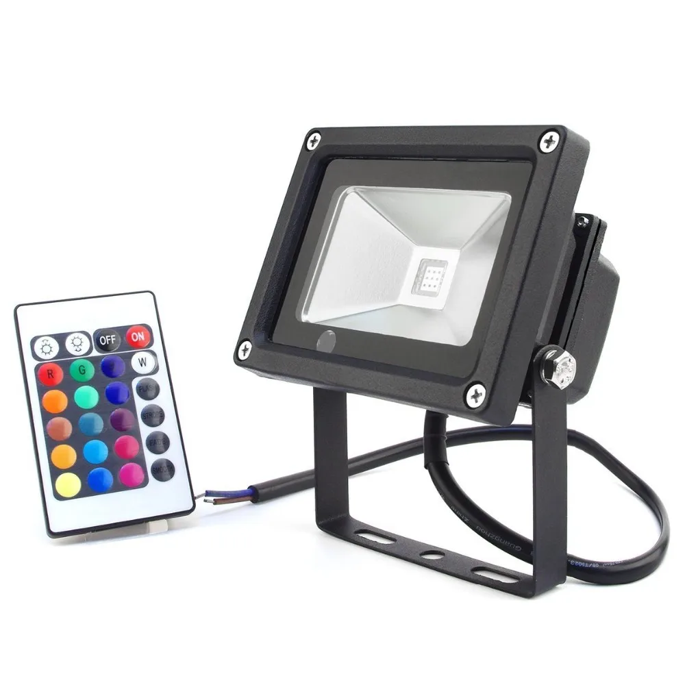 1 шт. отражатель Led RGB прожекторы DC/AC12V 10 Вт прожекторы IP65 Открытый Прожекторы+ пульт дистанционного управления Точечный сад