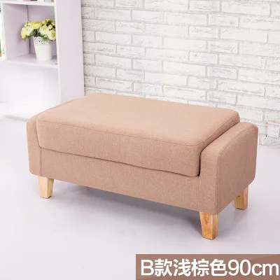 Lbrown 45x90x42H cm Ткань диван табурет Кровать Конец табурет магазин одежды обувной магазин скамейка табурет - Цвет: Lbrown 45x90x42H cm