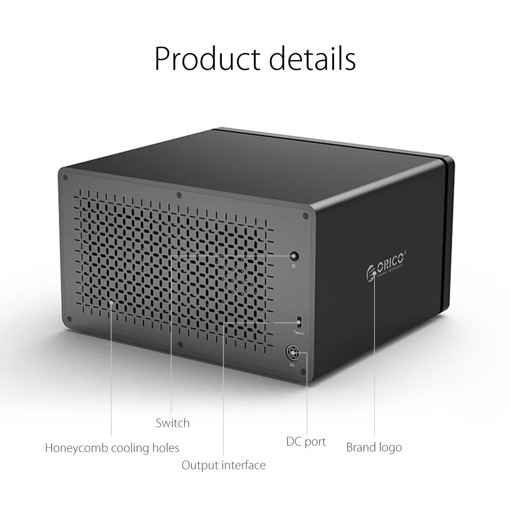 ORICO корпус для жесткого диска 8 Bay 80 ТБ USB C док станция 3 5 дюйма Реверсивный Type