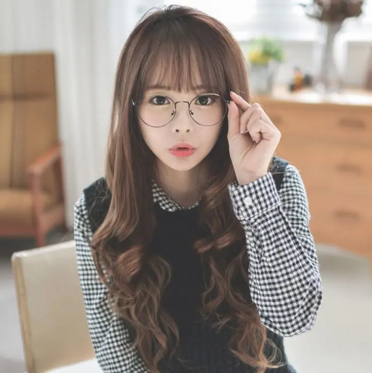 Длинные каштановые с завитками синтетический парик для силиконовой секс куклы