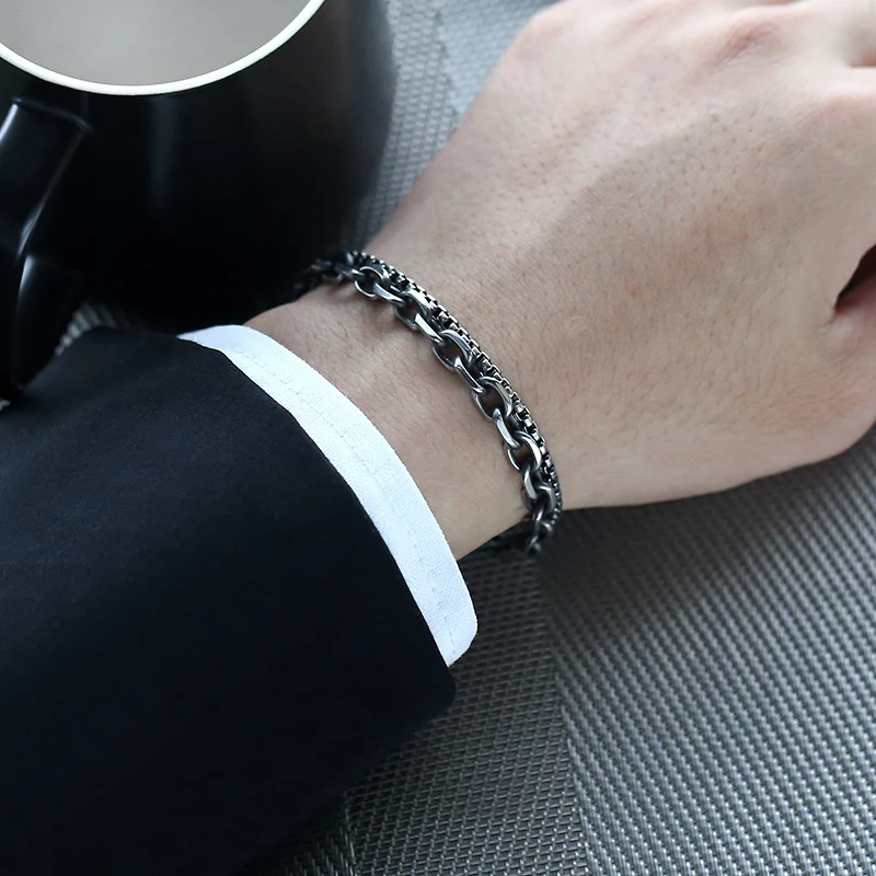 Мужской браслет цепочка из нержавеющей стали|Цепочки и браслеты| |